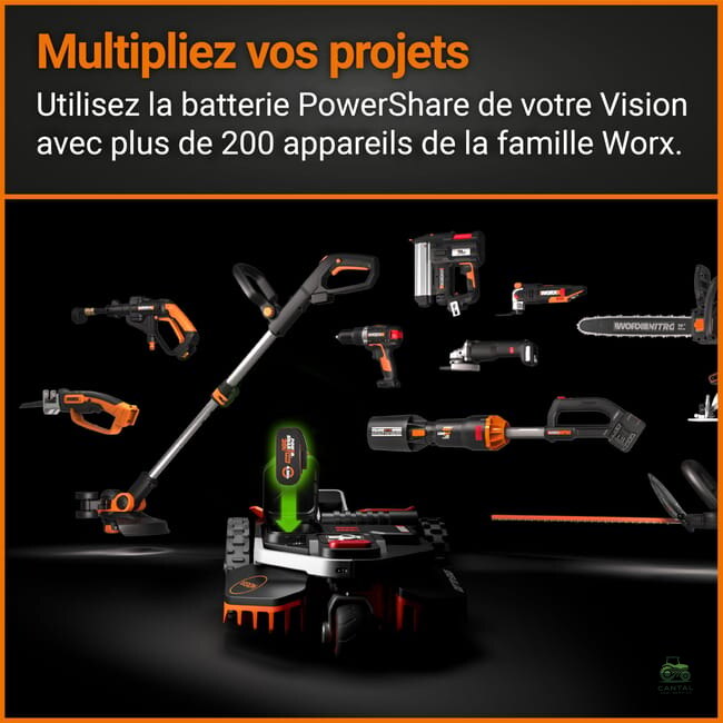 Robot tondeuse WORX Vision Wr220e