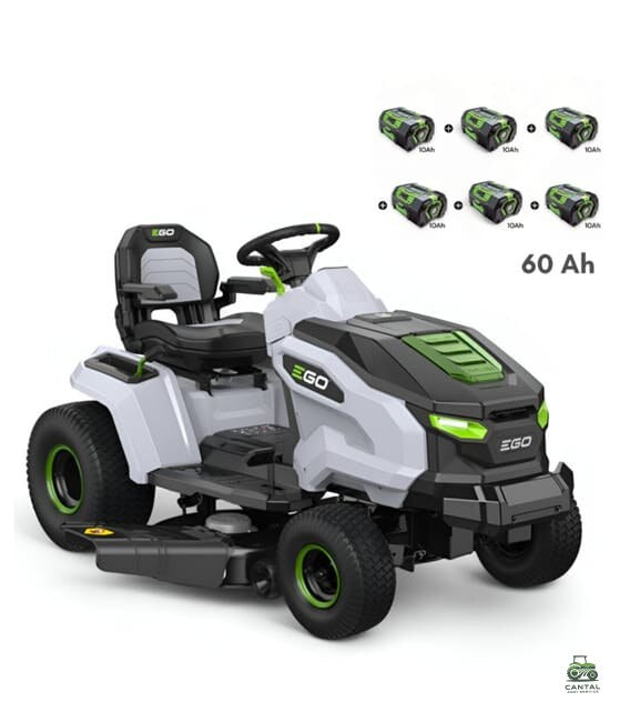 PACK Tondeuse autoportée sur batteries coupe 107 cm, 6 batteries 10Ah et chargeur rapide - EGO TR4201E