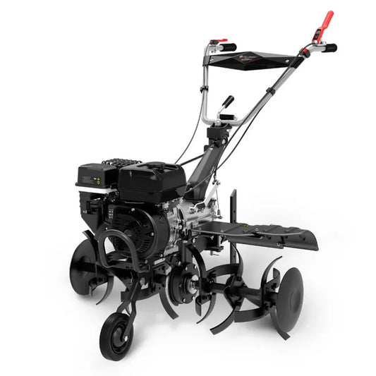Cultivateur à Essence 6,5 ch 196 cc, Largeur de Travail 50 cm, Profondeur Réglable 350 mm
