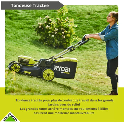 Tondeuse sur batterie brushless RYOBI Ry36lmxsp46a-150 36V, 46cm, 1 batterie 5Ah