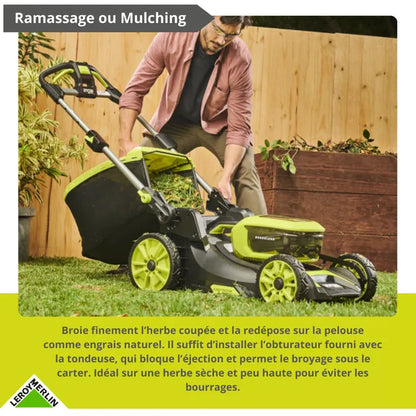 Tondeuse sur batterie brushless RYOBI Ry36lmxsp46a-150 36V, 46cm, 1 batterie 5Ah