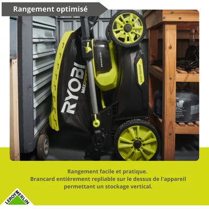 Tondeuse sur batterie brushless RYOBI Ry36lmxsp46a-150 36V, 46cm, 1 batterie 5Ah